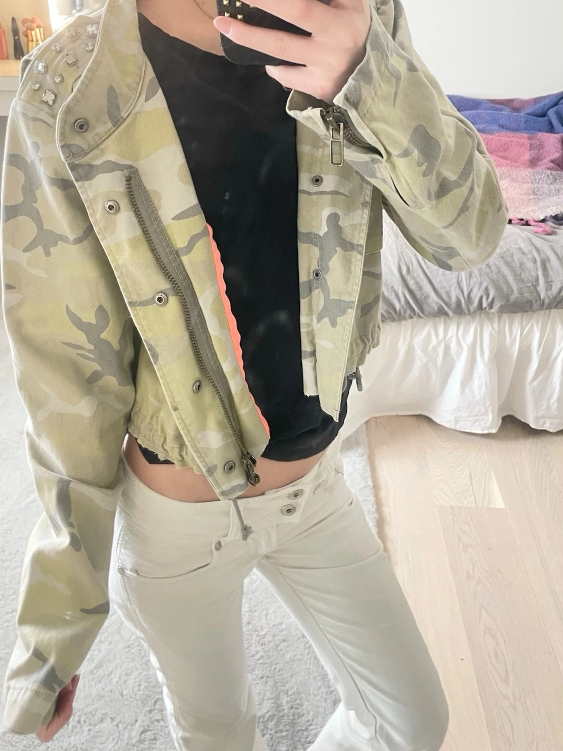 Camouflage jeansjacka - 2