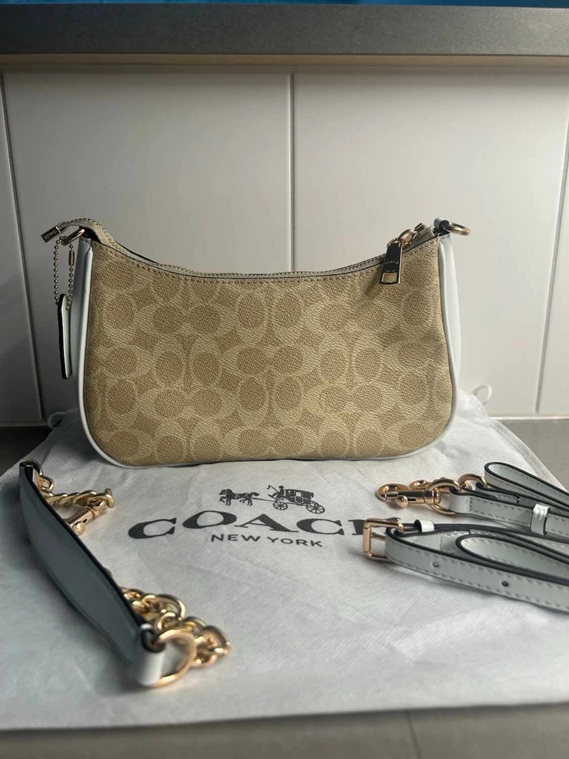 Coach Teri Shoulder bag Signature Canvas (Sand) - 1