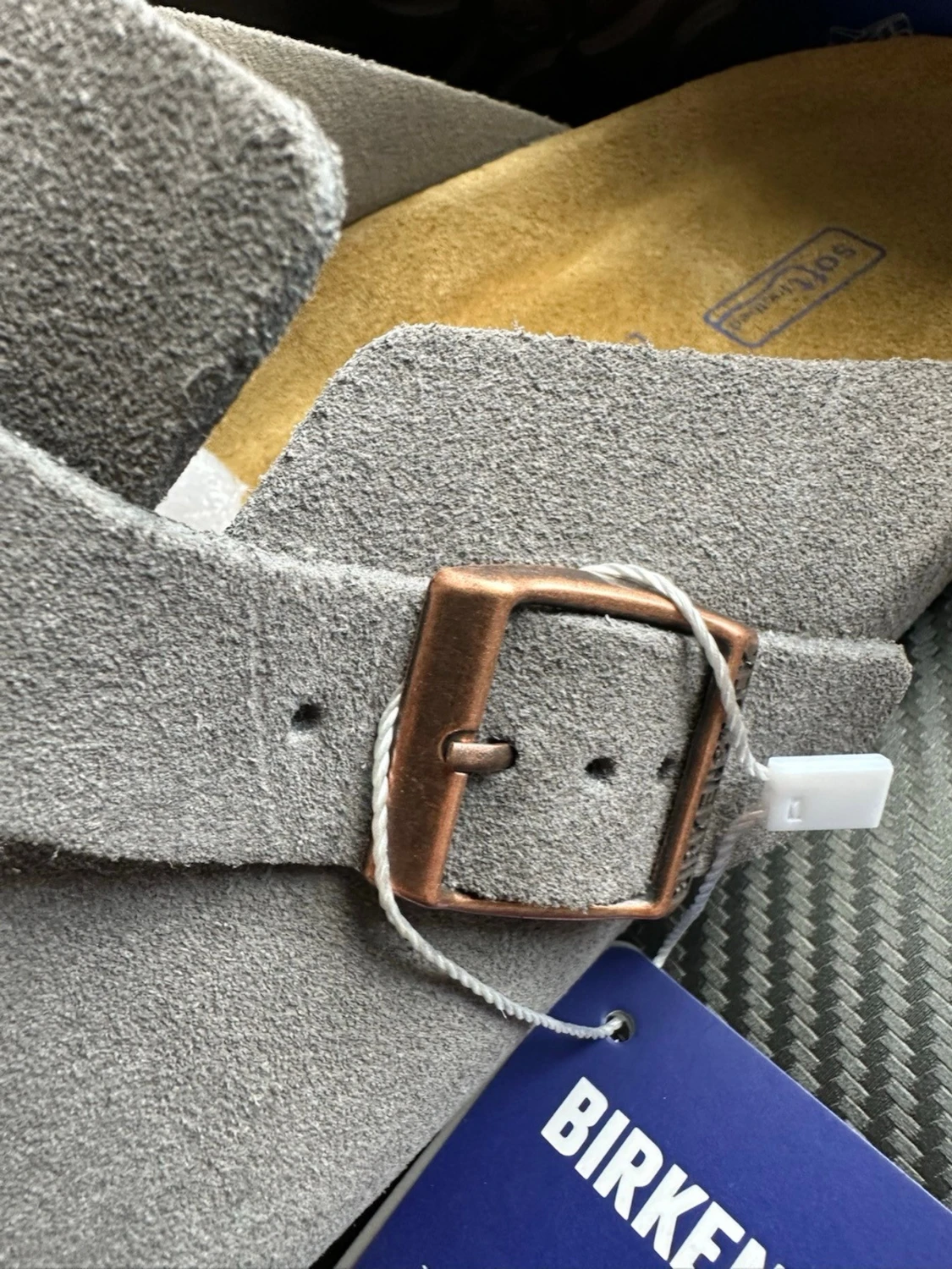 Grå mockatofflor från Birkenstock - 2