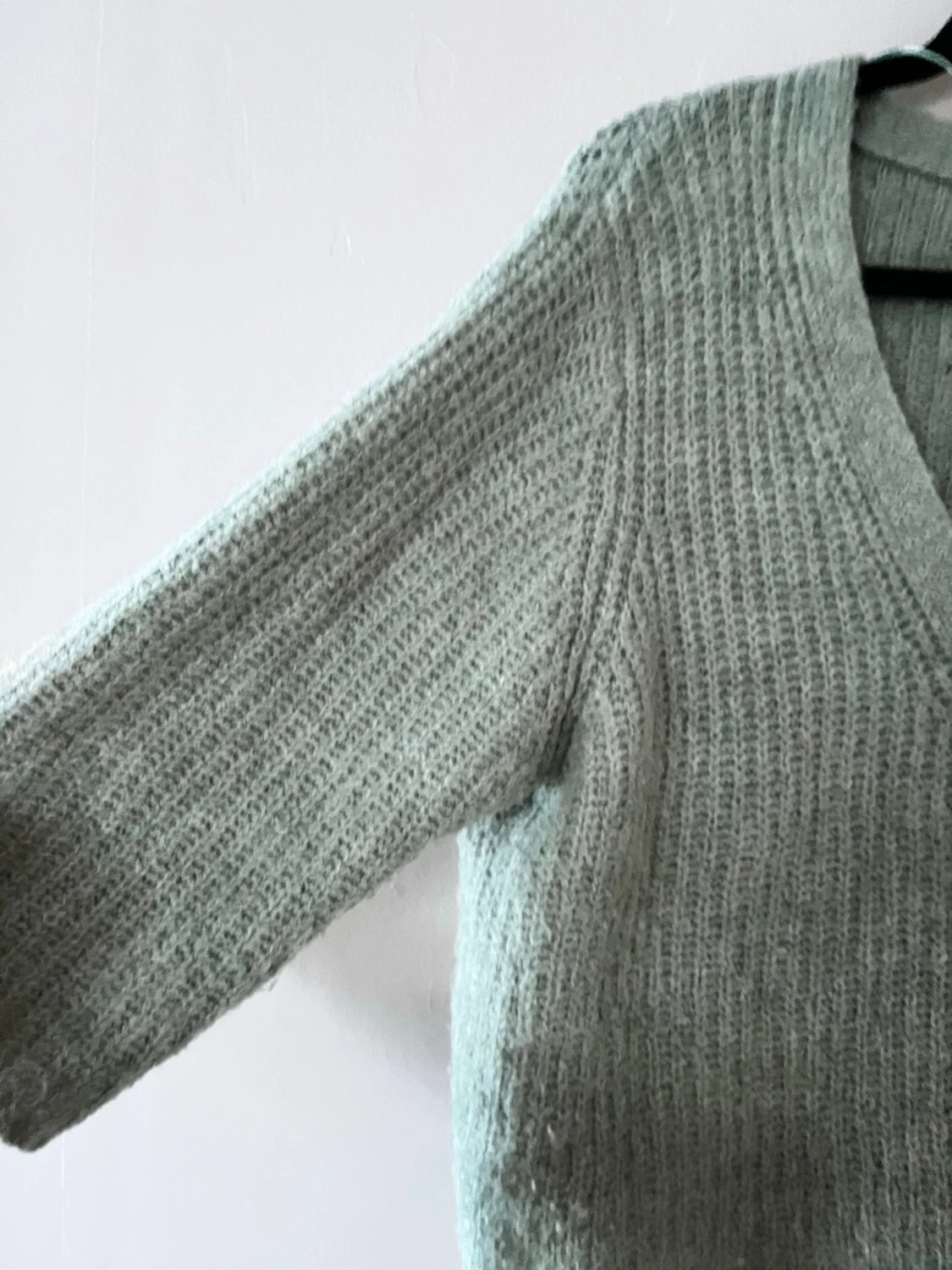 Grön stickad kofta  - 3