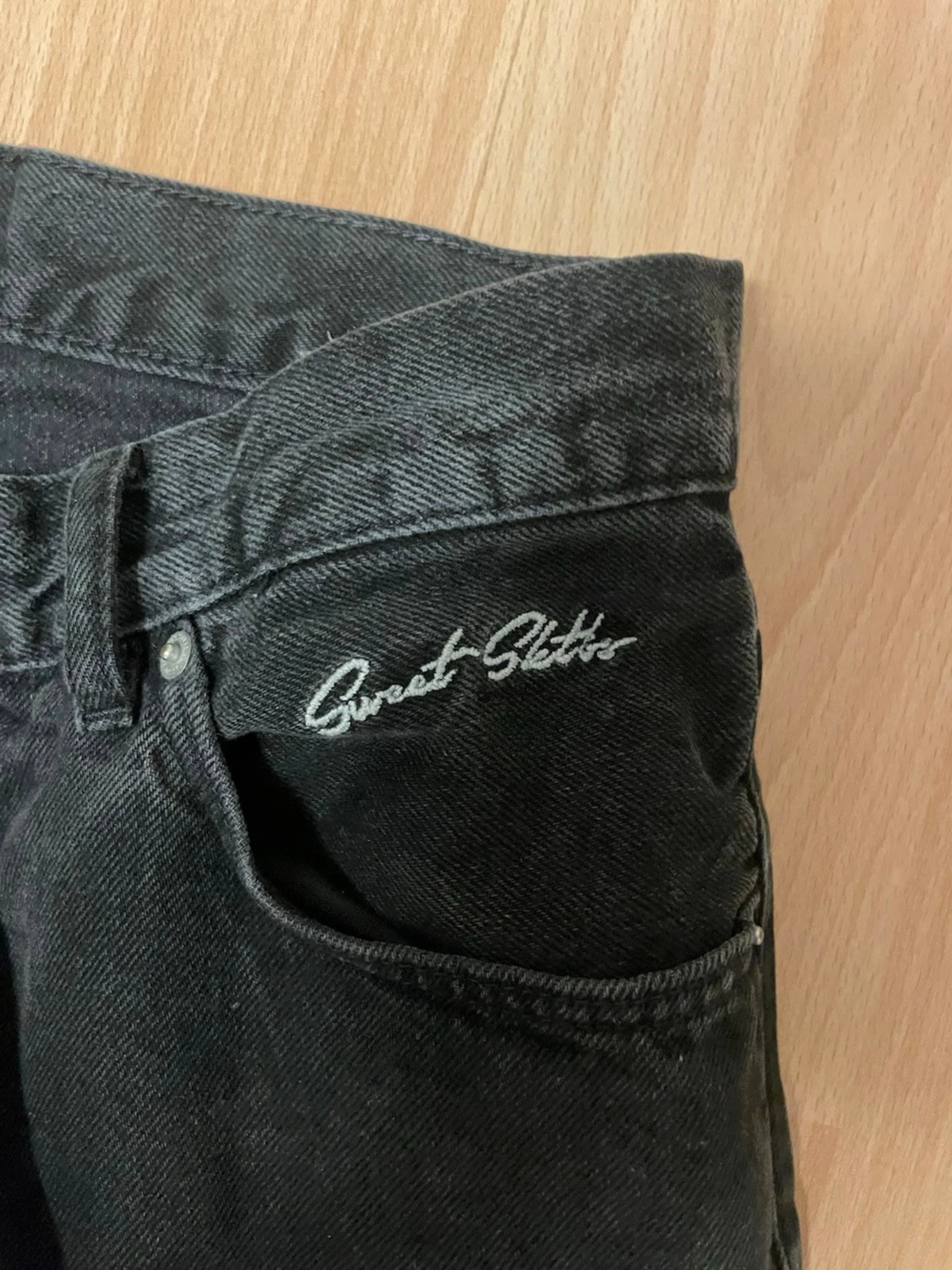 Svarta wide leg jeans Sweet Skts - 1