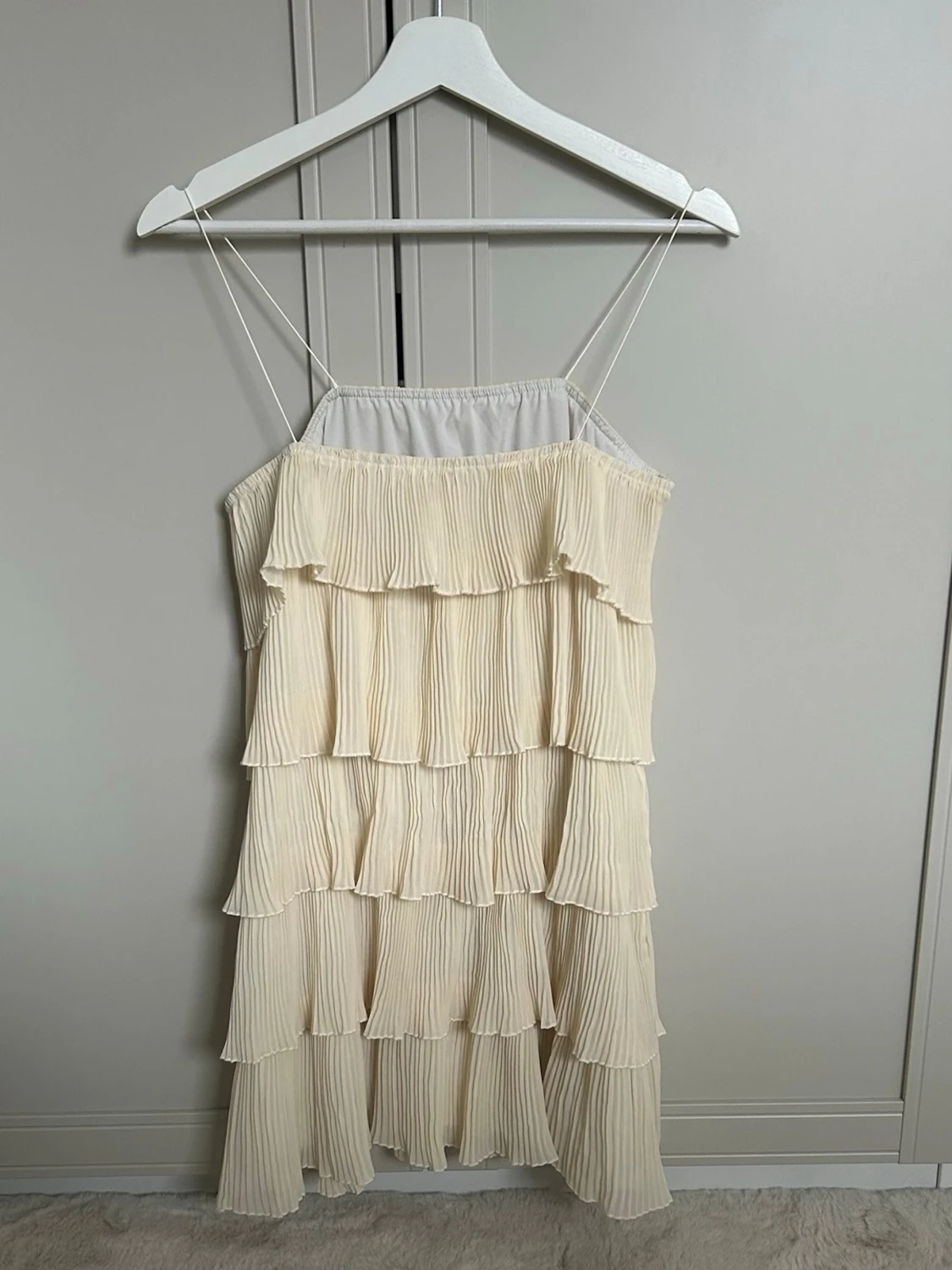 Ljusgul Volang Klänning - 1