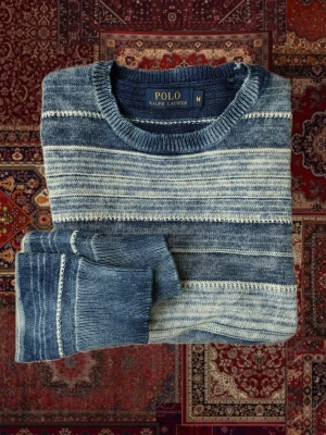 Unik stickad Ralph Lauren tröja - Otroligt snygg och unik randig stickad Ralph Lauren tröja i mycket fint skick 🙌 Storlek M men passar S, skriv vid minsta lilla fråga!!!