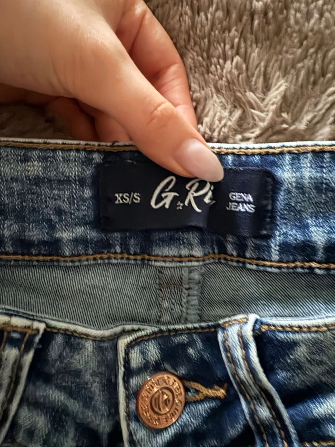 Ljusblå bootcut jeans från GR - 3