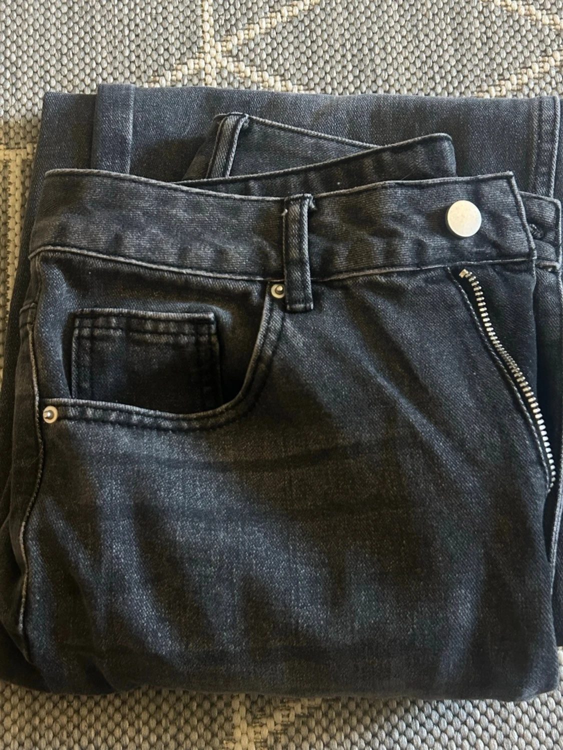 Gråa loose fit jeans - 1