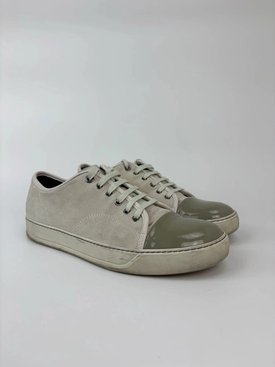 Beige Lanvin sneakers med grön tå från Lanvin - 1