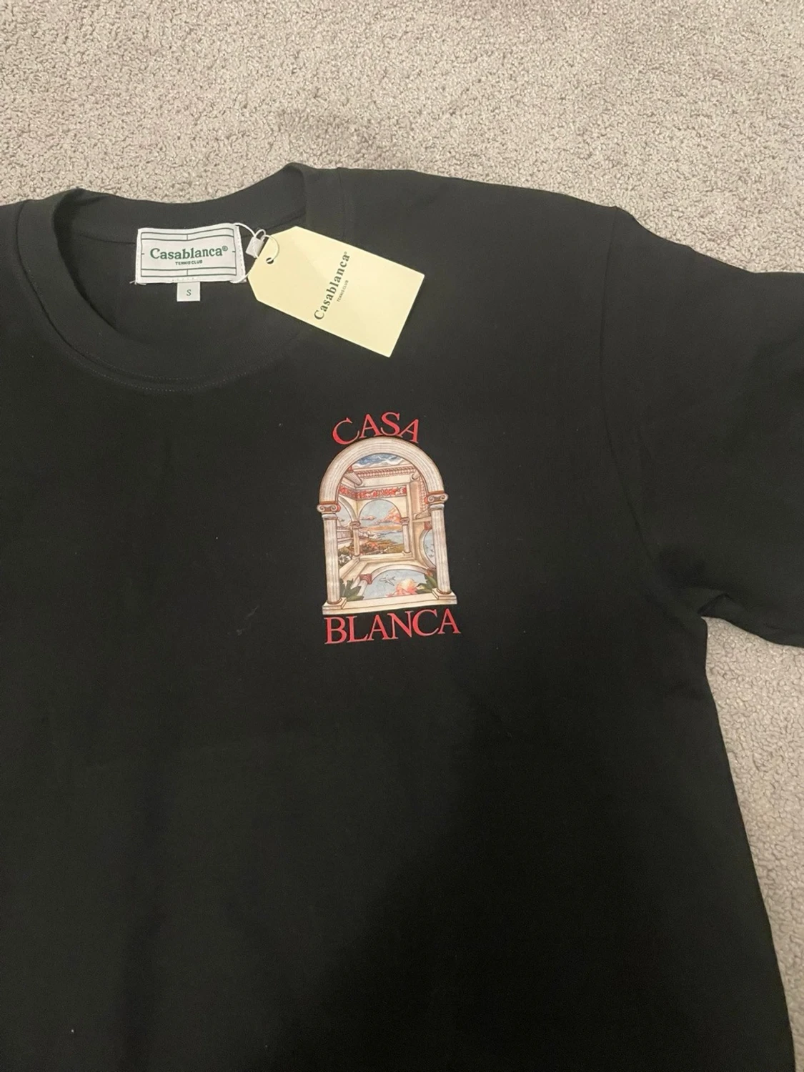 Svart Casa Blanca t-shirt med tryck - 2