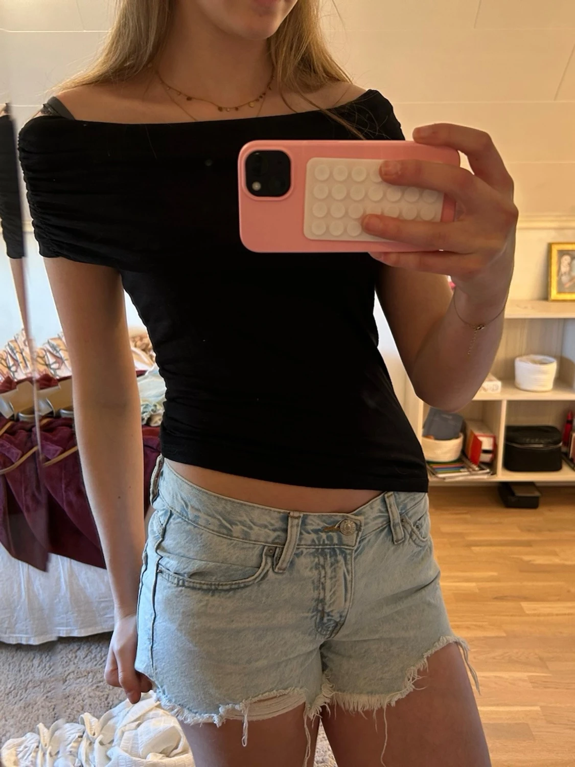 Svart offshoulder topp - 1