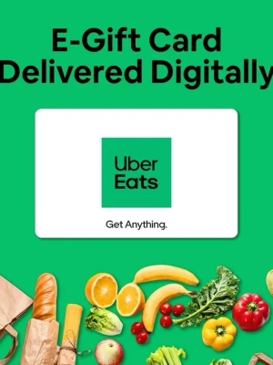 Uber Eats Digitalt Presentkort, 375kr - Digitalt presentkort från Uber Eats som levereras elektroniskt, skickas på pm efter köp. 375kr är det belopp som satts in när presentkortet köptes. Perfekt för att beställa mat eller snacks direkt hem via appen. Kan användas för att köpa mat från olika restauranger.