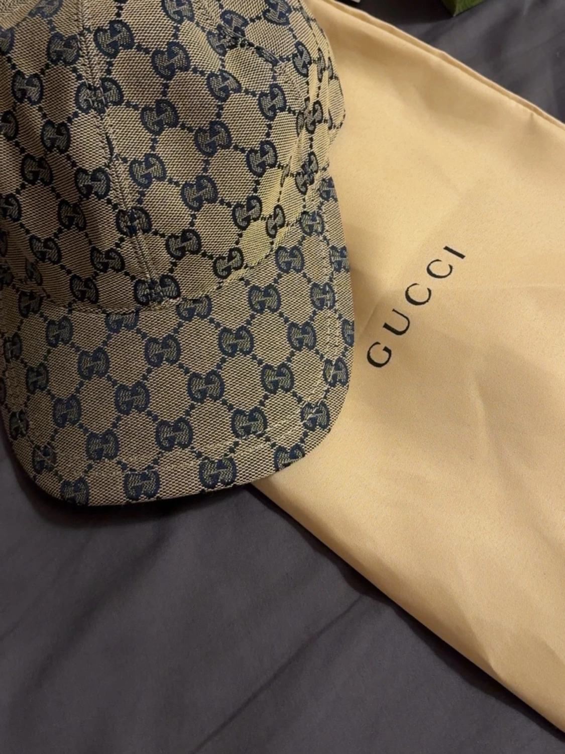 Gucci beige keps med GG-mönster - 5