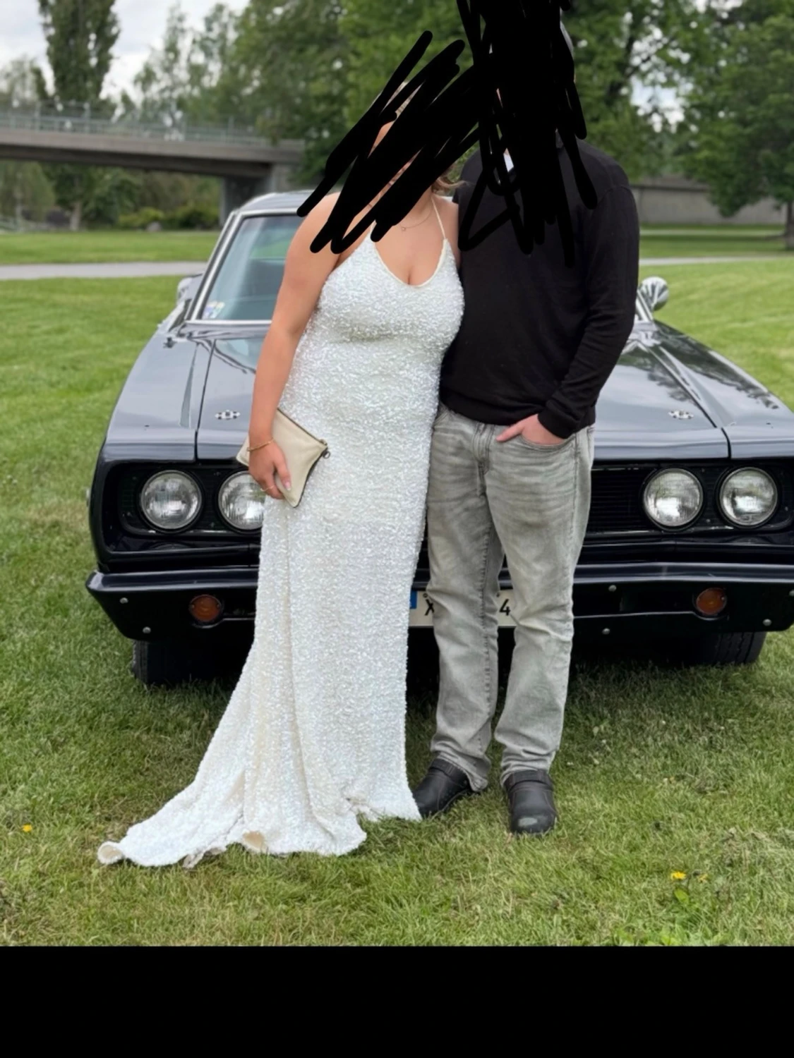 Vit paljettklänning!🤍 - 1