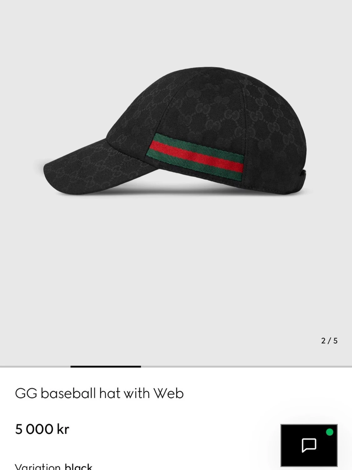 GG baseball hat with Web