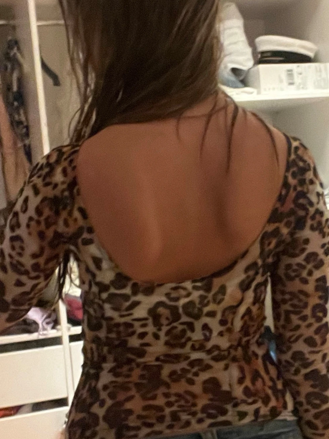 Leopardmönstrad topp - 1