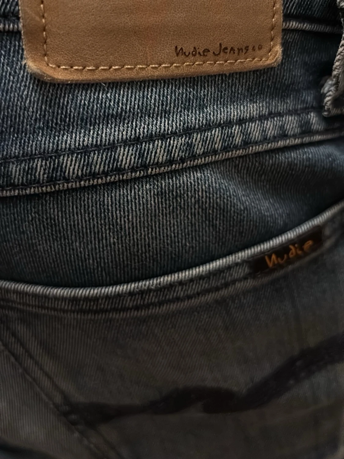 Blå slim fit jeans med låg gren - 2