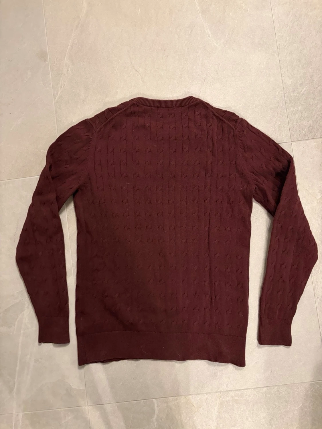 Mörkröd stickad tröja från Lindbergh - 3
