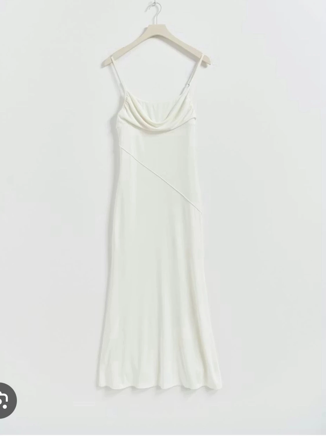 Vit midi slipklänning - 1