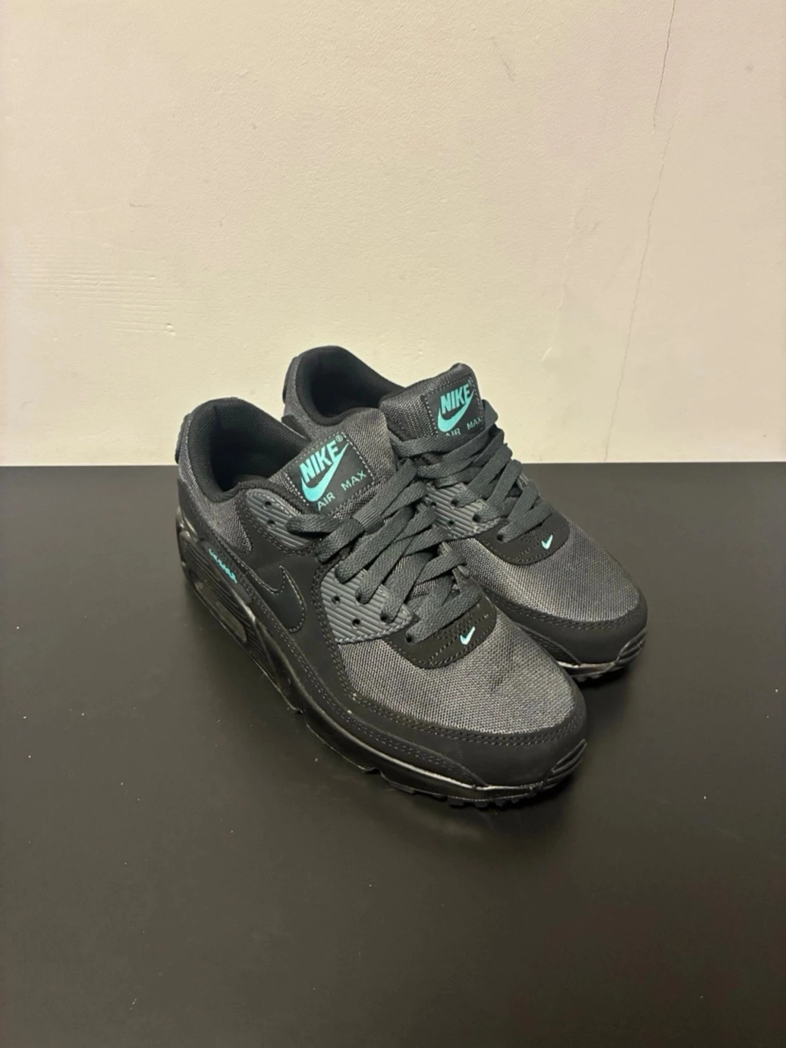 Nike Air Max 90 svart/turkos sneakers