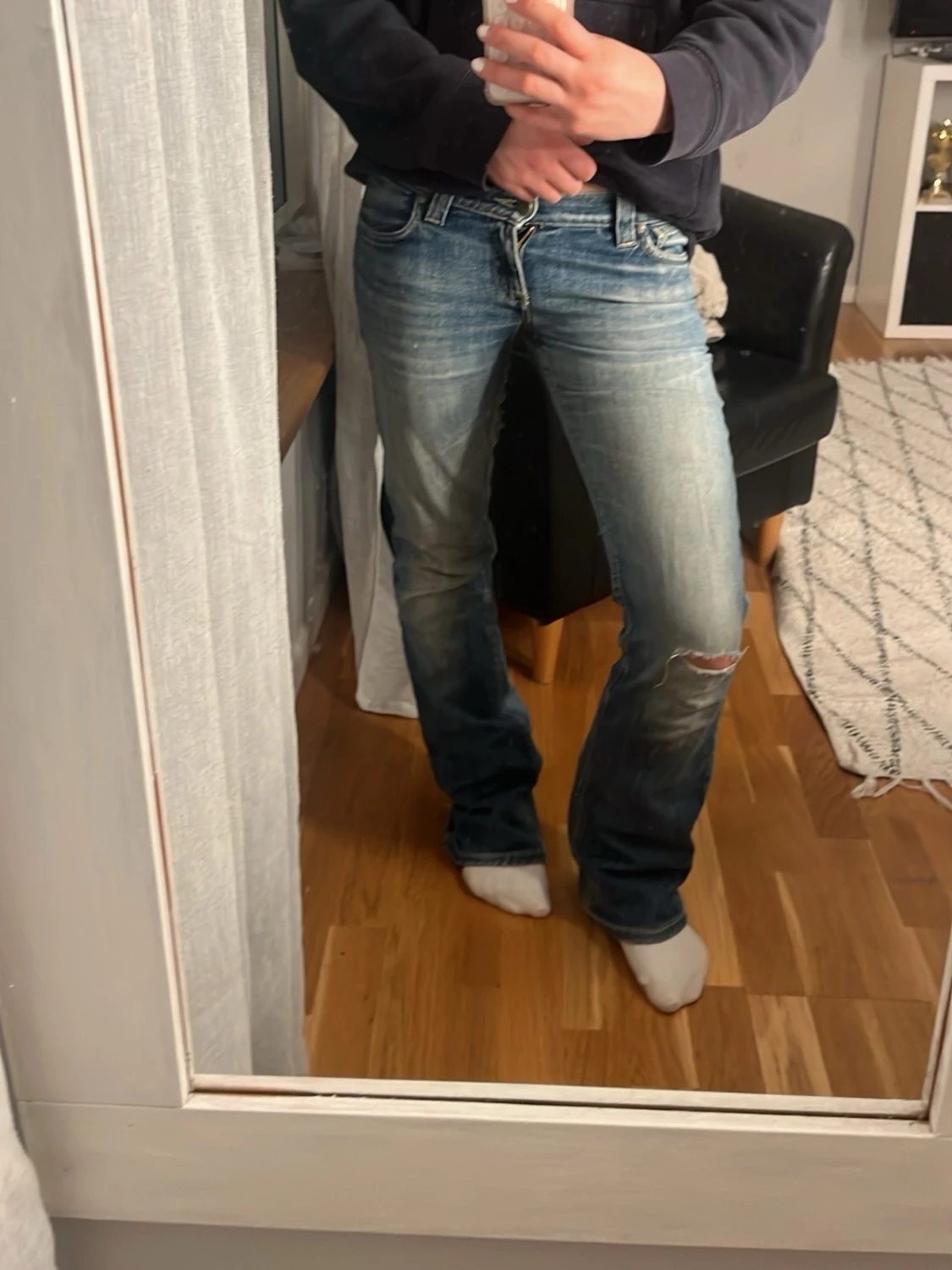 Blå bootcut jeans från Denim & Supply