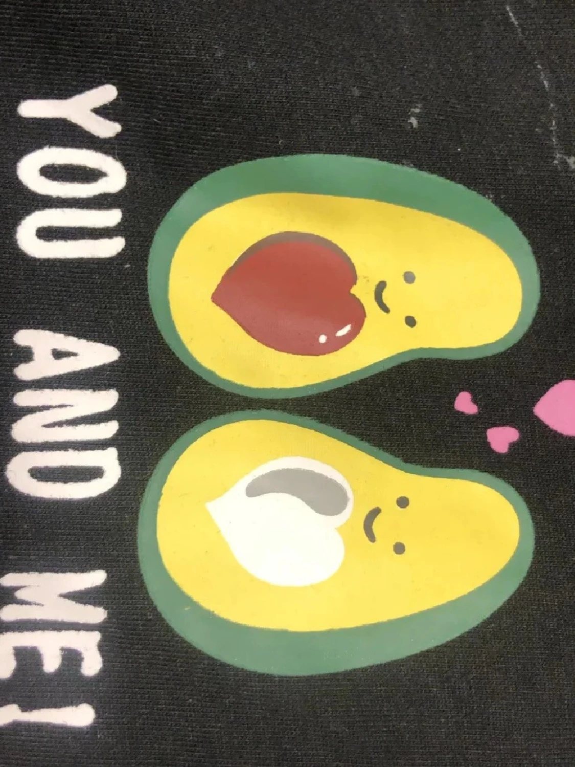 Svart t-shirt med avokadotryck - 1