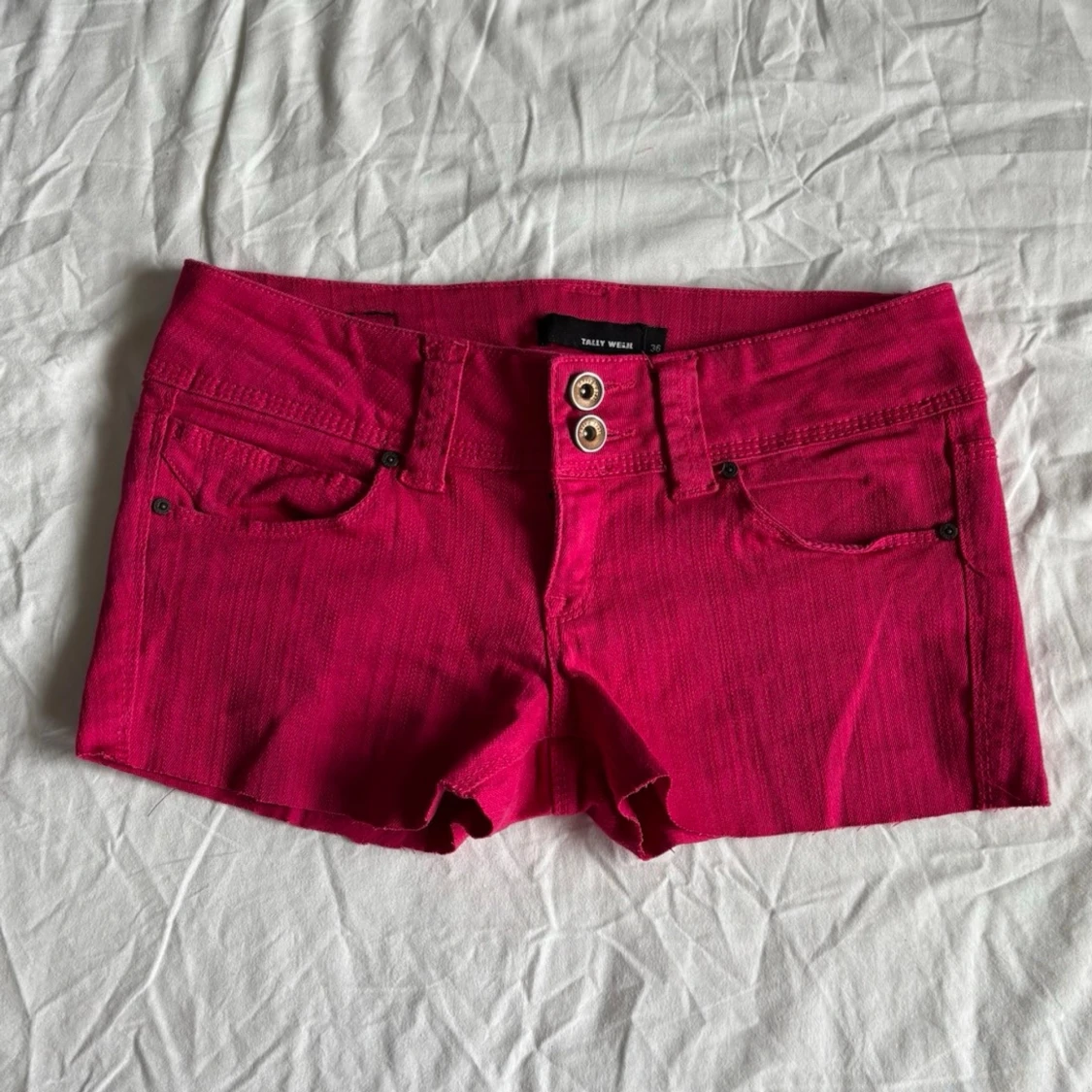 Rosa jeansshorts - 1