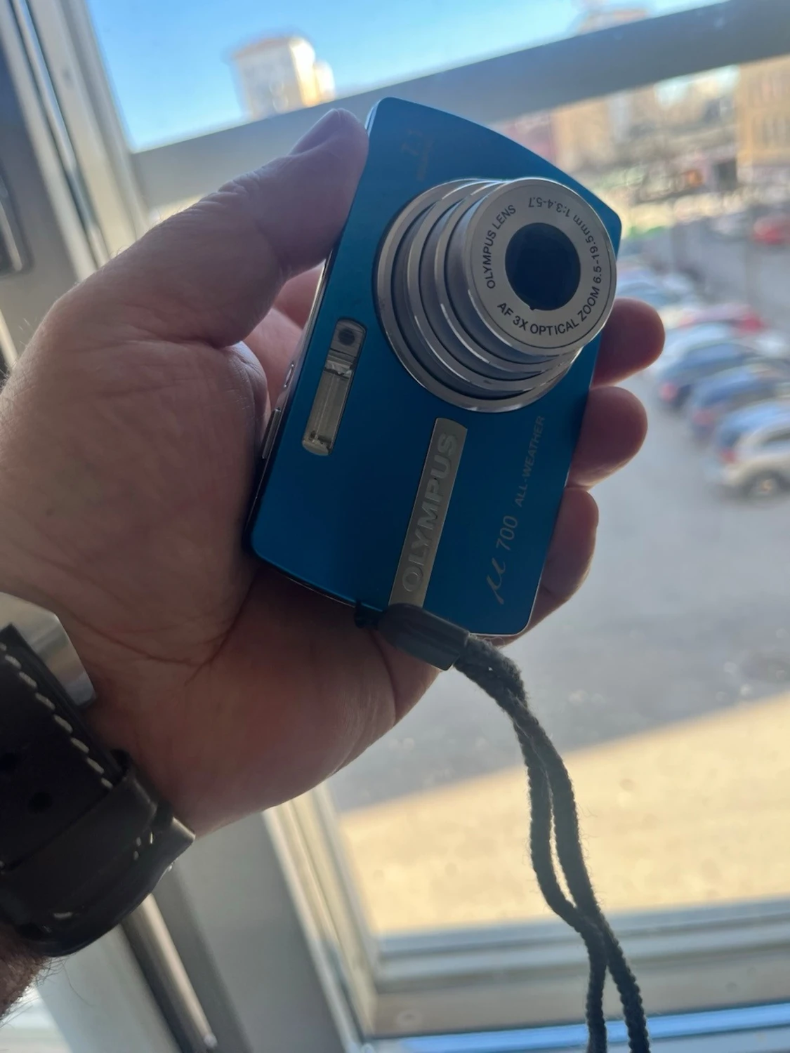 Blå Olympus µ 700 digitalkamera - 1