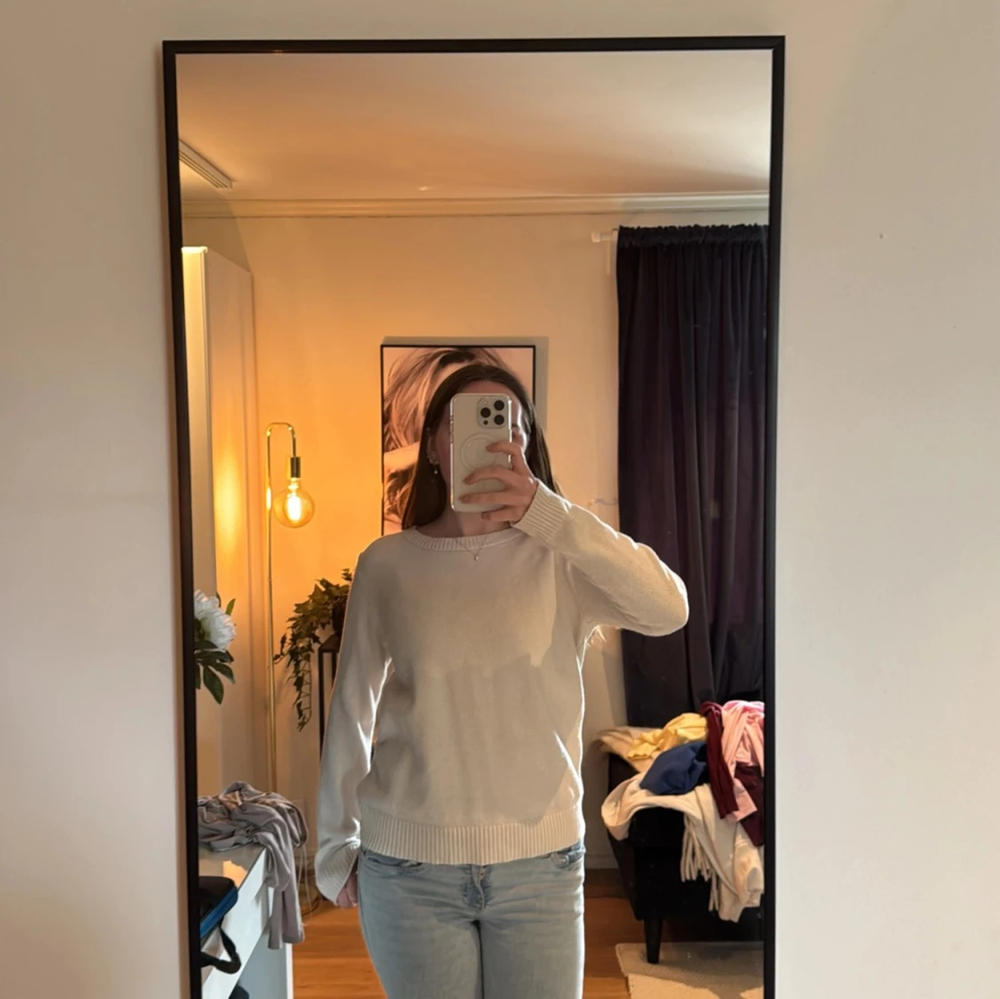 Vit stickad tröja från vila  - 1