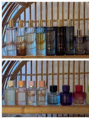 Zarasplit 💜 - 🌸Fri frakt 🌸Splittar mina Zaraparfymer i glasdekanter med spray ✨️Säljer ej hela flaskan ✨️3 ml-25 kr,5 ml-35 kr,10 ml-60 kr✨️Se listor bland bilderna vilka som finns✨️Skriv vilka du önskar så lägger jag ut som ett nytt paket 