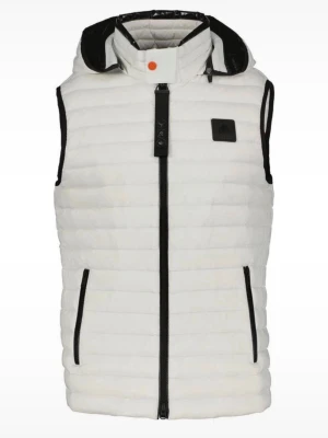 Vit dunväst utan huva från moose knuckles i stl. L - Få missfärgningar efter en tvätt annars sparsamt använd