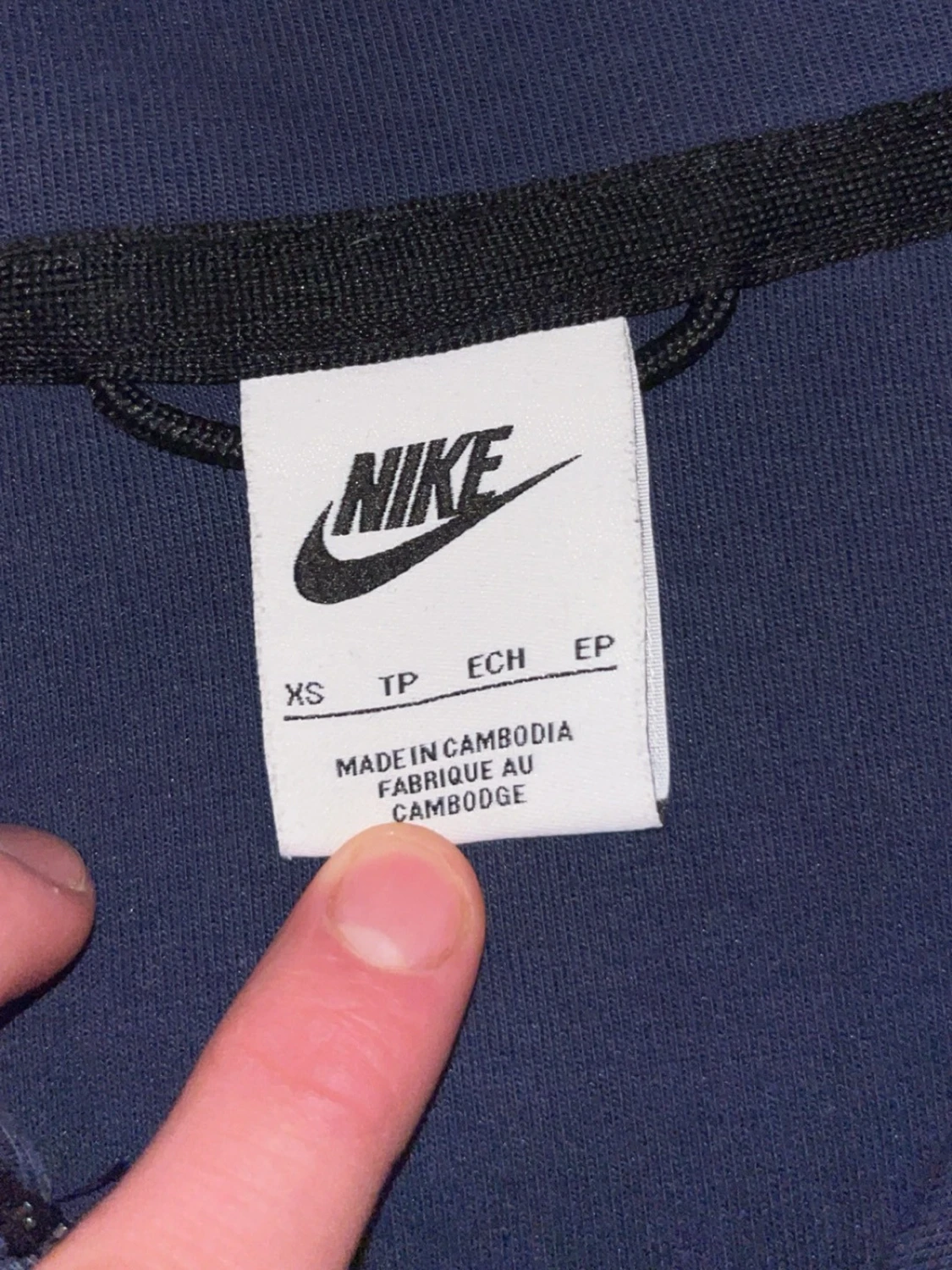 Mörkblå Nike Tech Fleece hoodie - 2