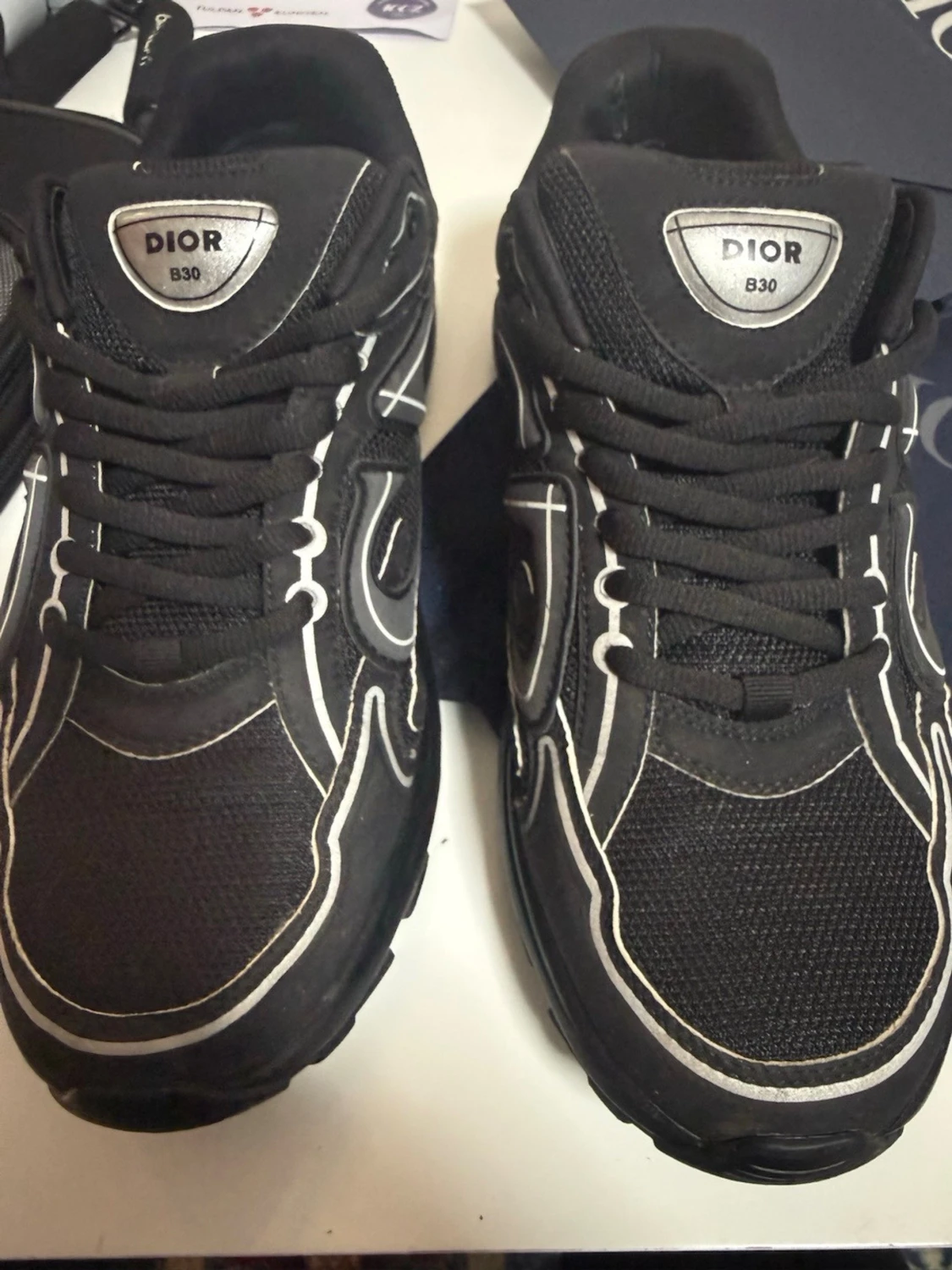 Svarta Dior sneakers med vita detaljer - 4