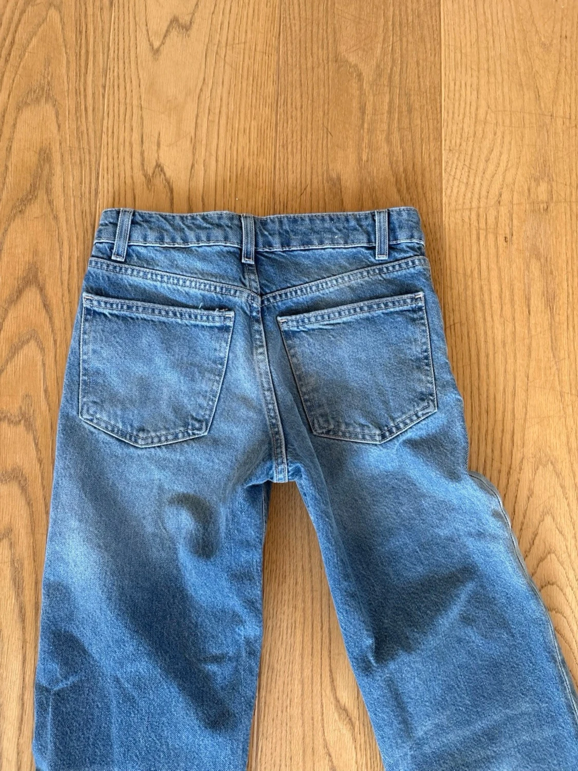 Blå raka jeans med vintagekänsla låg midja Zara - 5