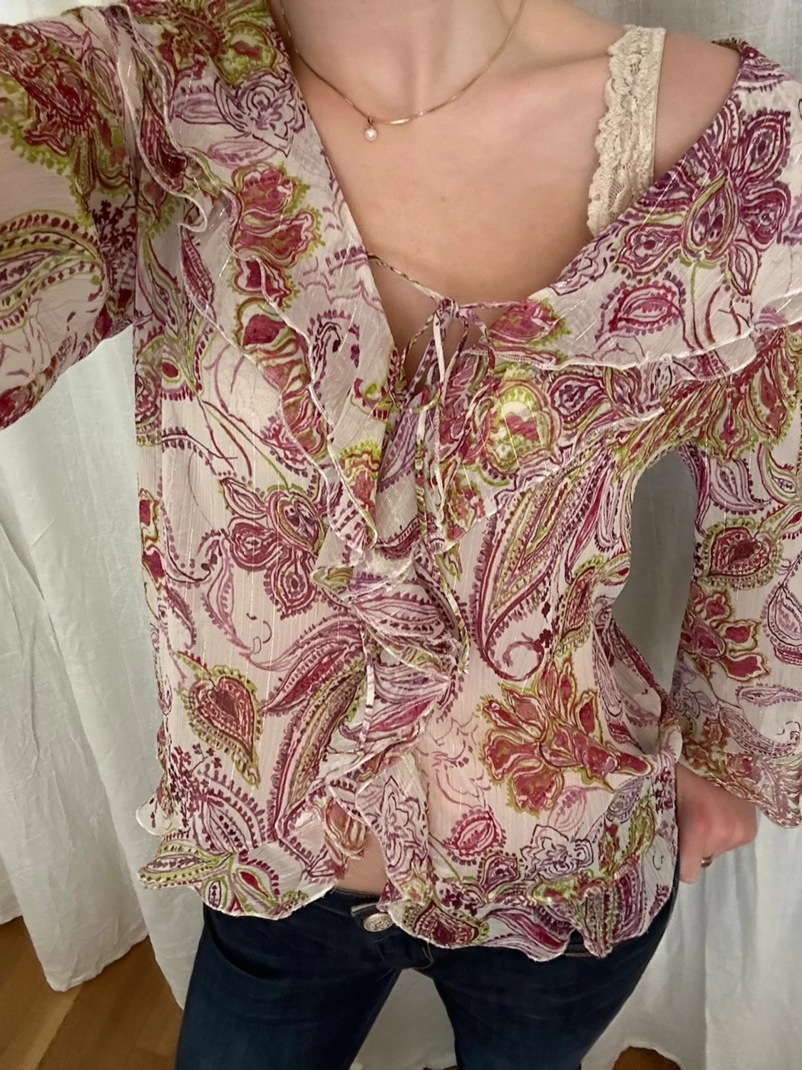 Blommig volangblus från Zara  - 1