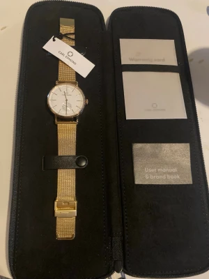 Guld Plätterad 18l klocka från Carl Edmond White Deluxe - Helt ny oanvänd nypris:-2999