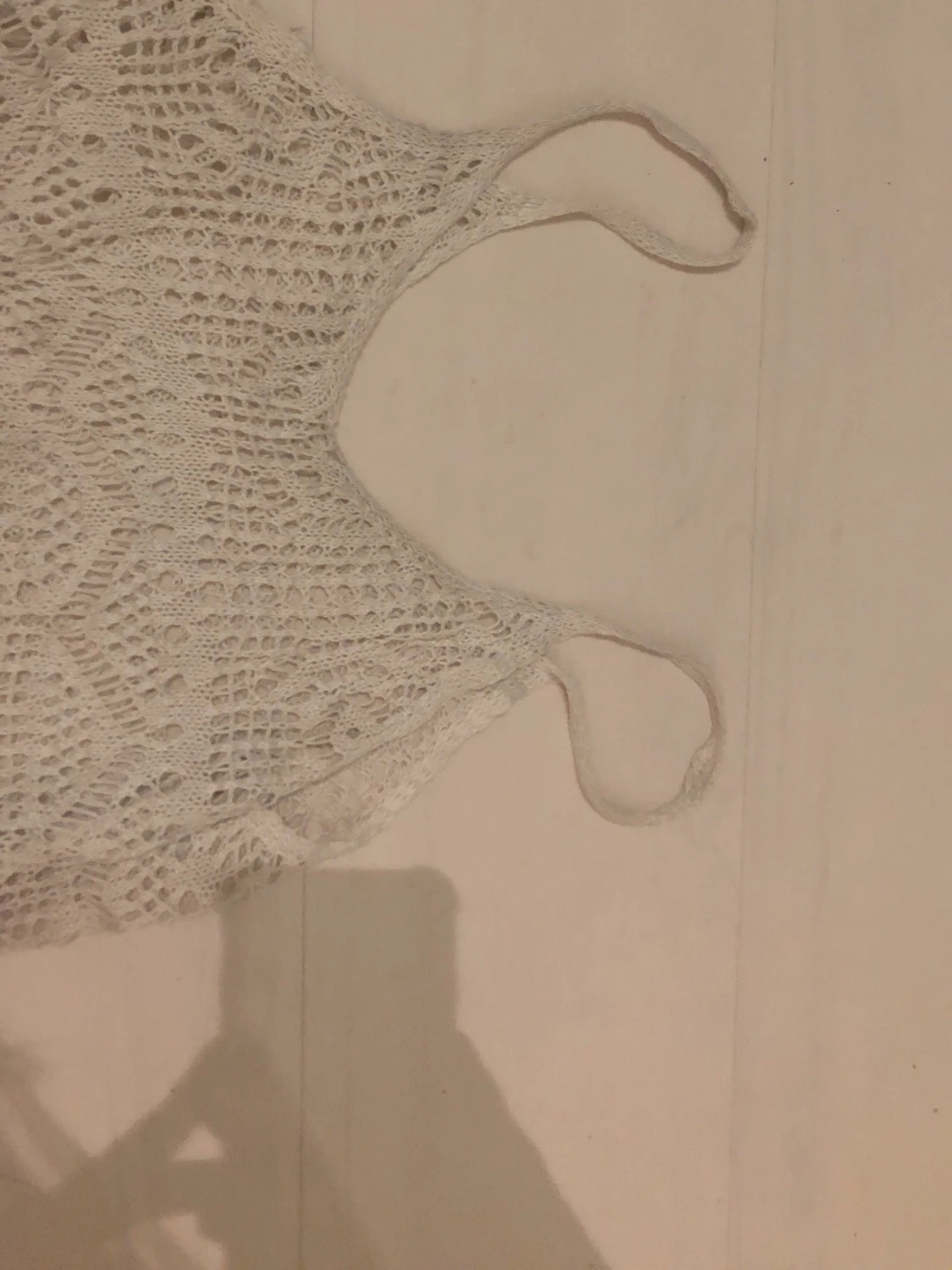 Beige virkad strandklänning - 2