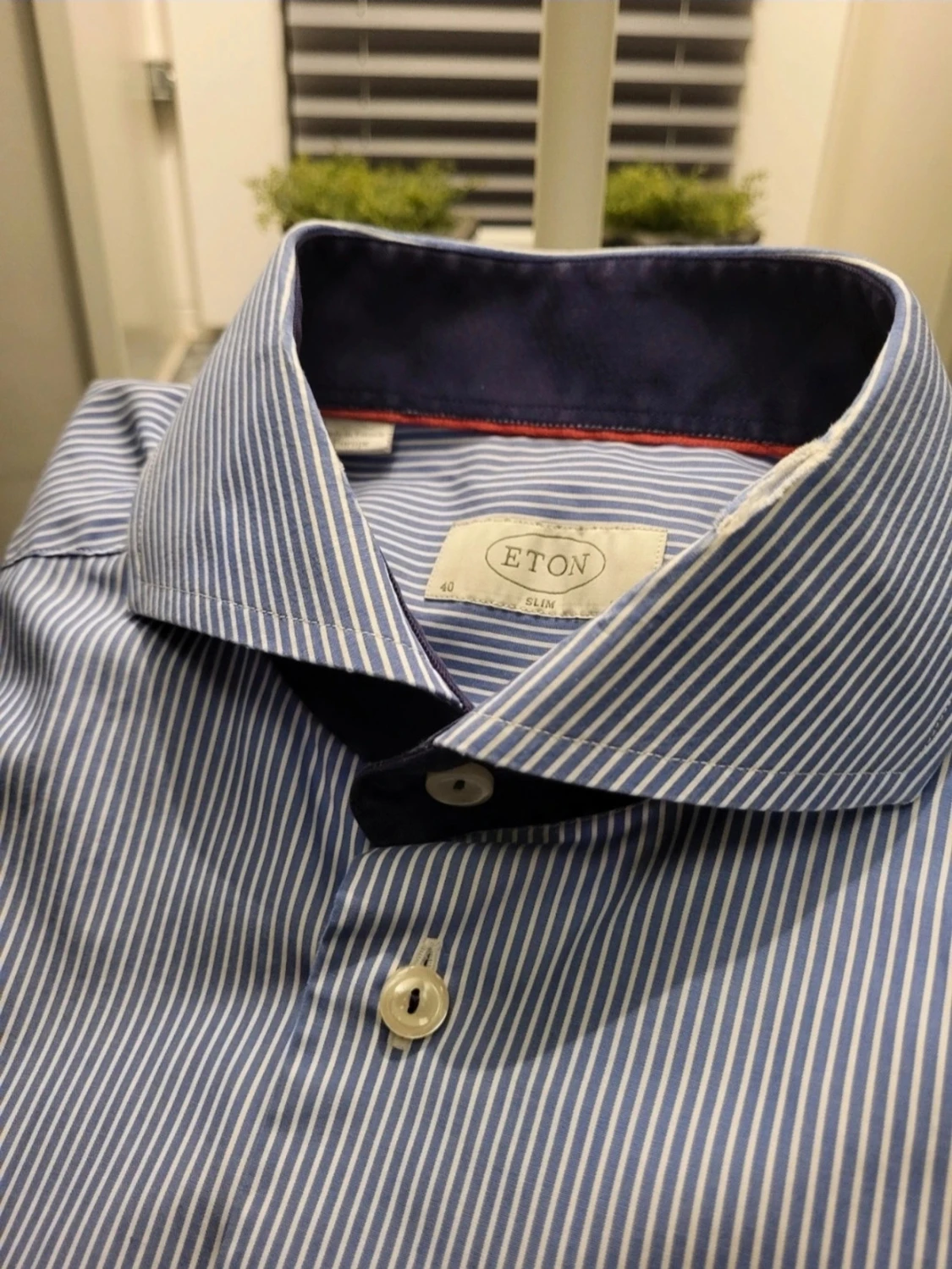 Blårandig skjorta från Eton