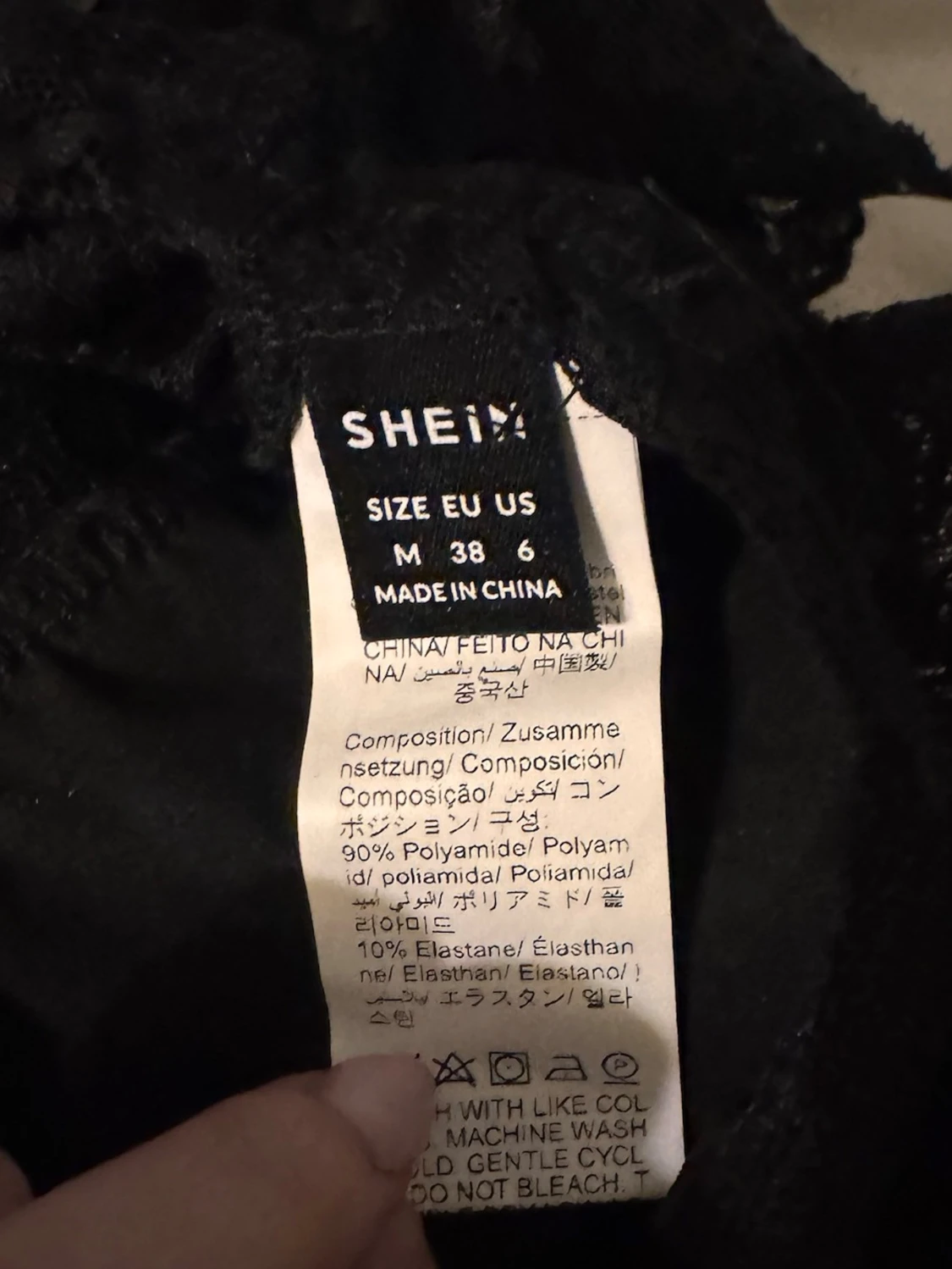 Svart spets bandeau topp - 1