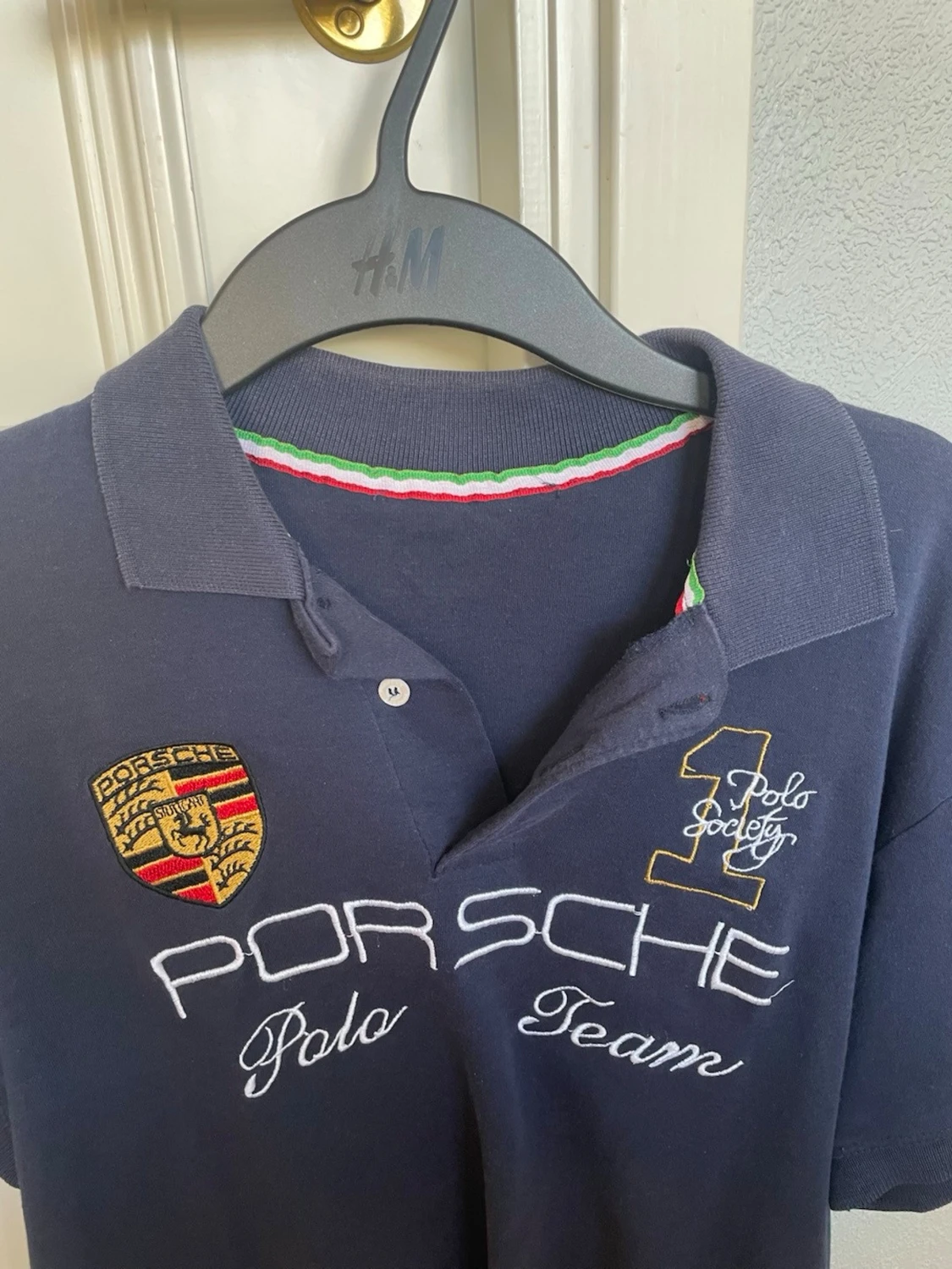 Mörkblå Porsche pikétröja - 2