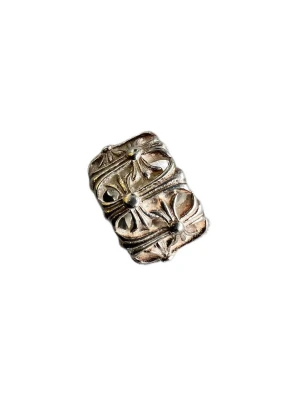 Chrome hearts cemetery cross rings  - Us 10 , stainless steel with a whiteish and yellowish look 