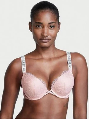 VS glitter push up bh - Färg: angel pink, några få diamanter har farit av längst ut på banden. 