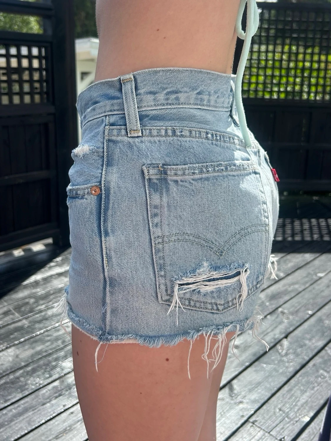 Levi's ljusblå denimshorts - 1