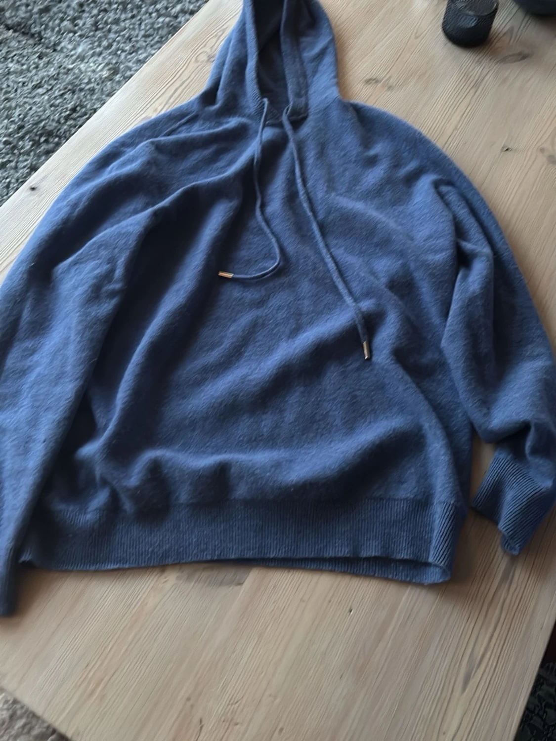 Blå hoodie kashmir