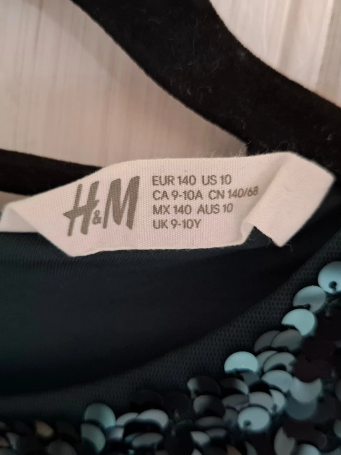Mörkgrön finklänning stl 140 - 2