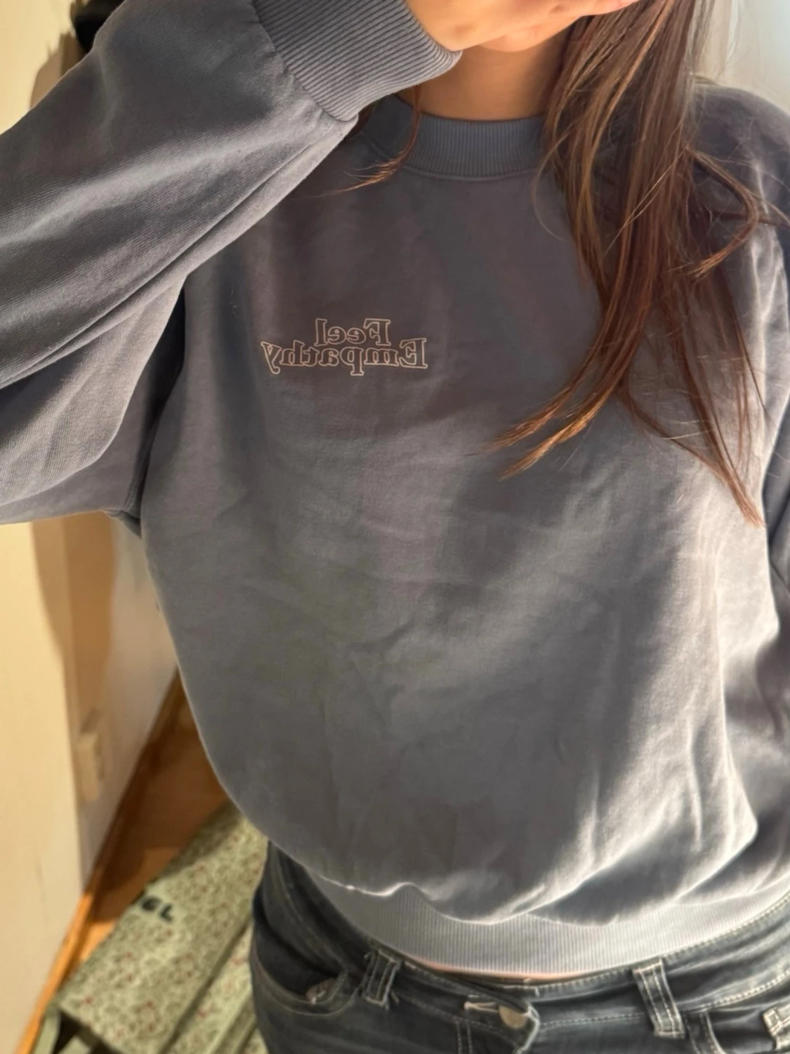 Ljusblå sweatshirt  - 1