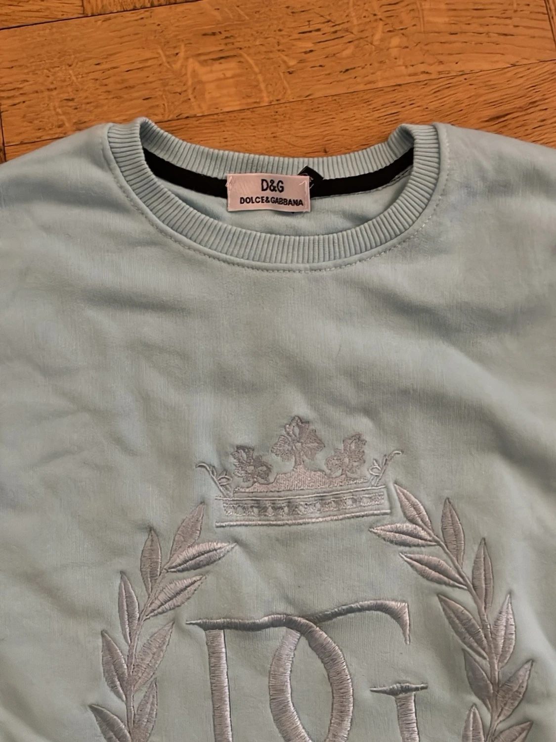 Ljusblå sweatshirt från Dolce & Gabbana - 1