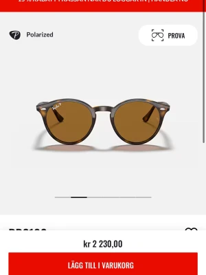 bruna solglasögon från Ray-Ban - NYPRIS 2230kr. Har aldrig använt de. Förpackningen är kvar. Endast tagit bort plastet från solglasögonen. Annars helt ny. Skriv gärna för egna bilder, skickar direkt. Pris kan självklart diskuteras vid snabbköp! 💞