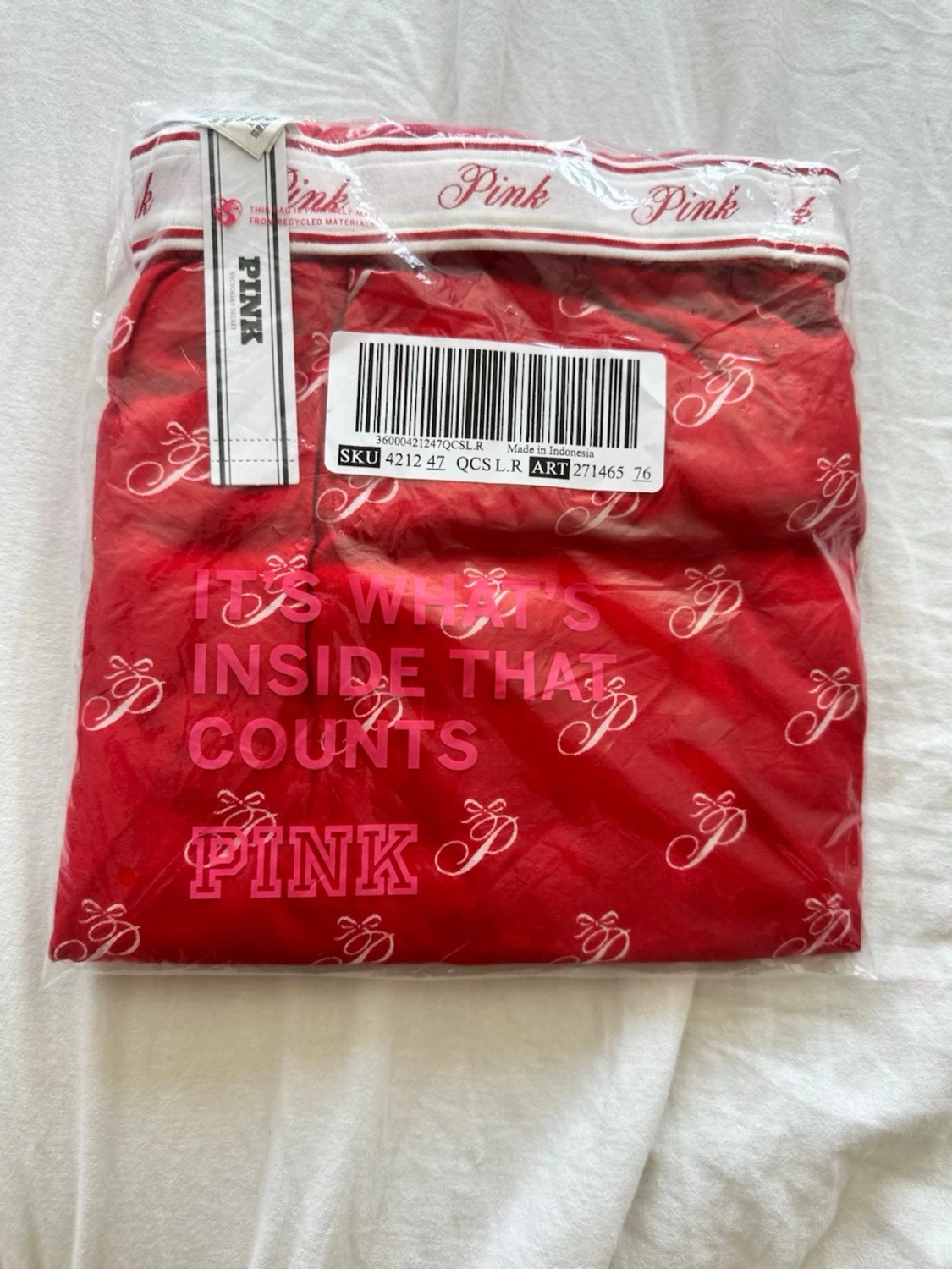 Röda pyjamasbyxor från Pink - 3