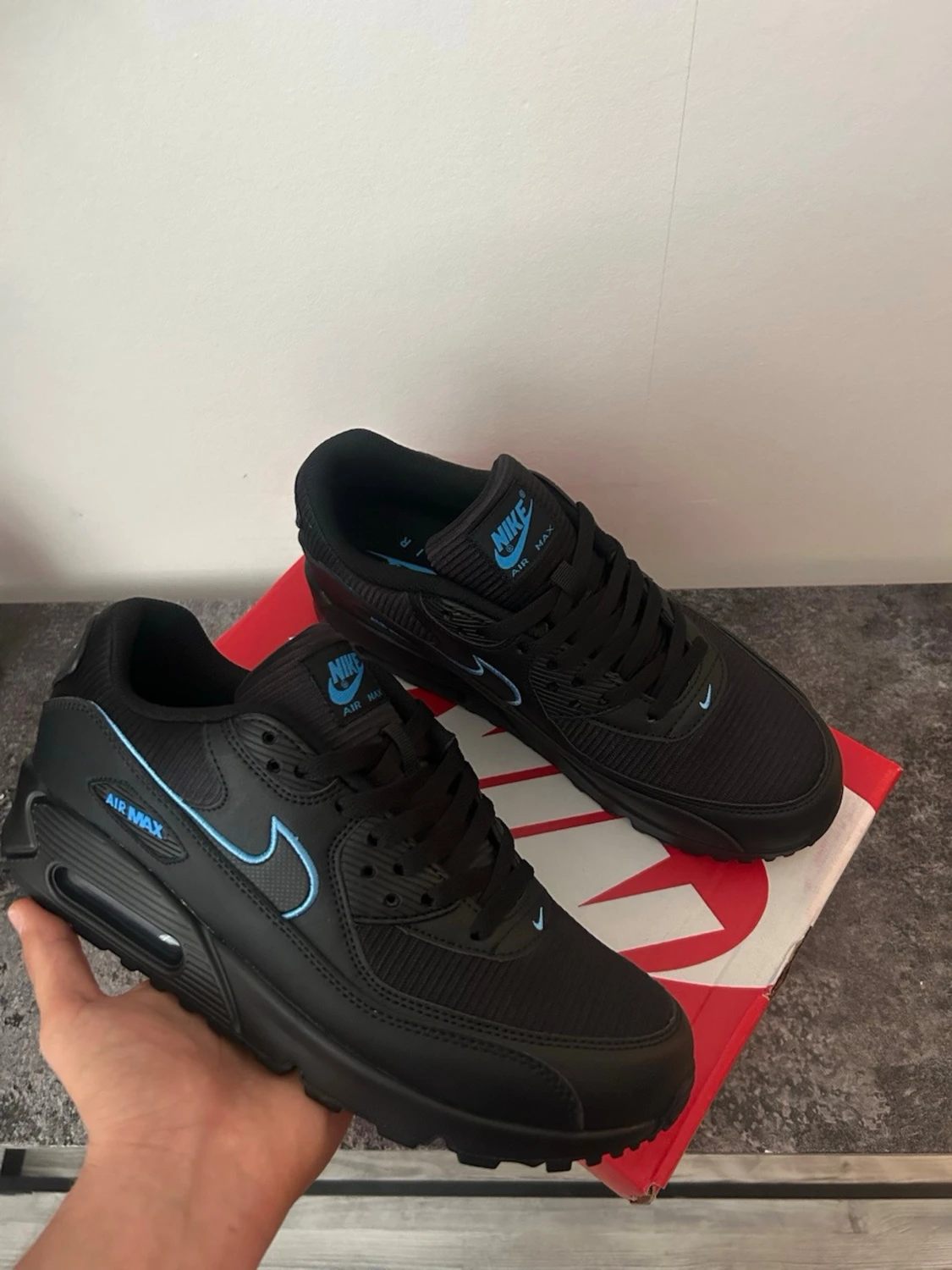 Nike Air Max 90 svart/blå sneakers