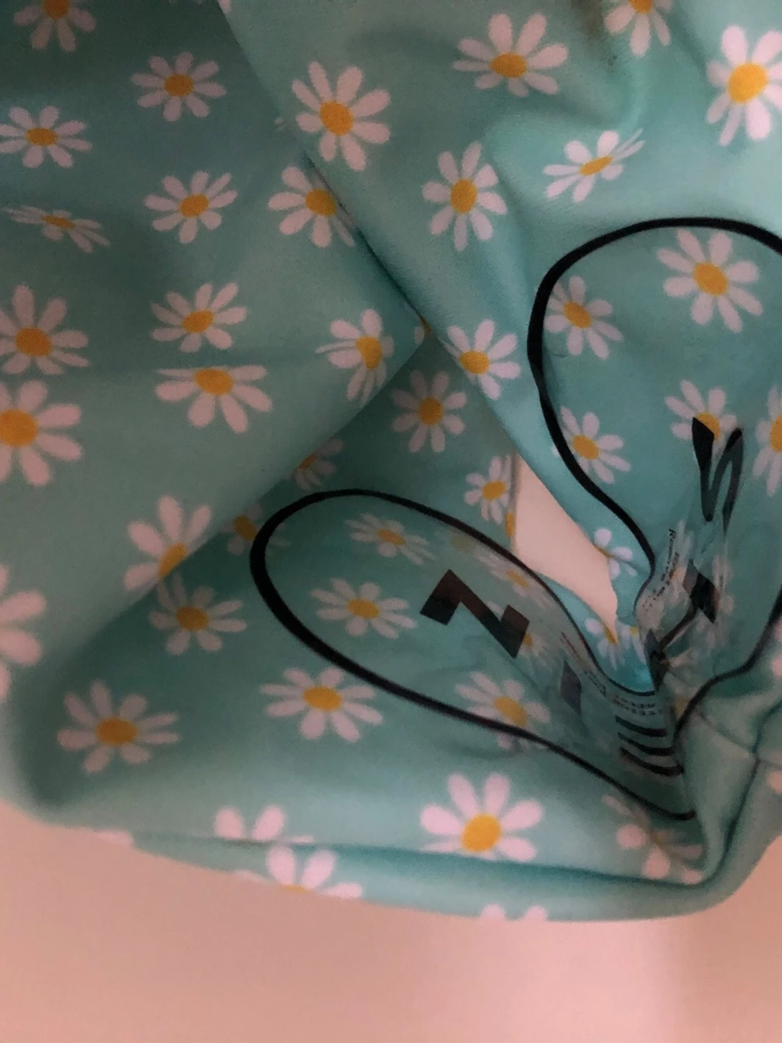 Ny Bikini i turkost med blommigt mönster - 5