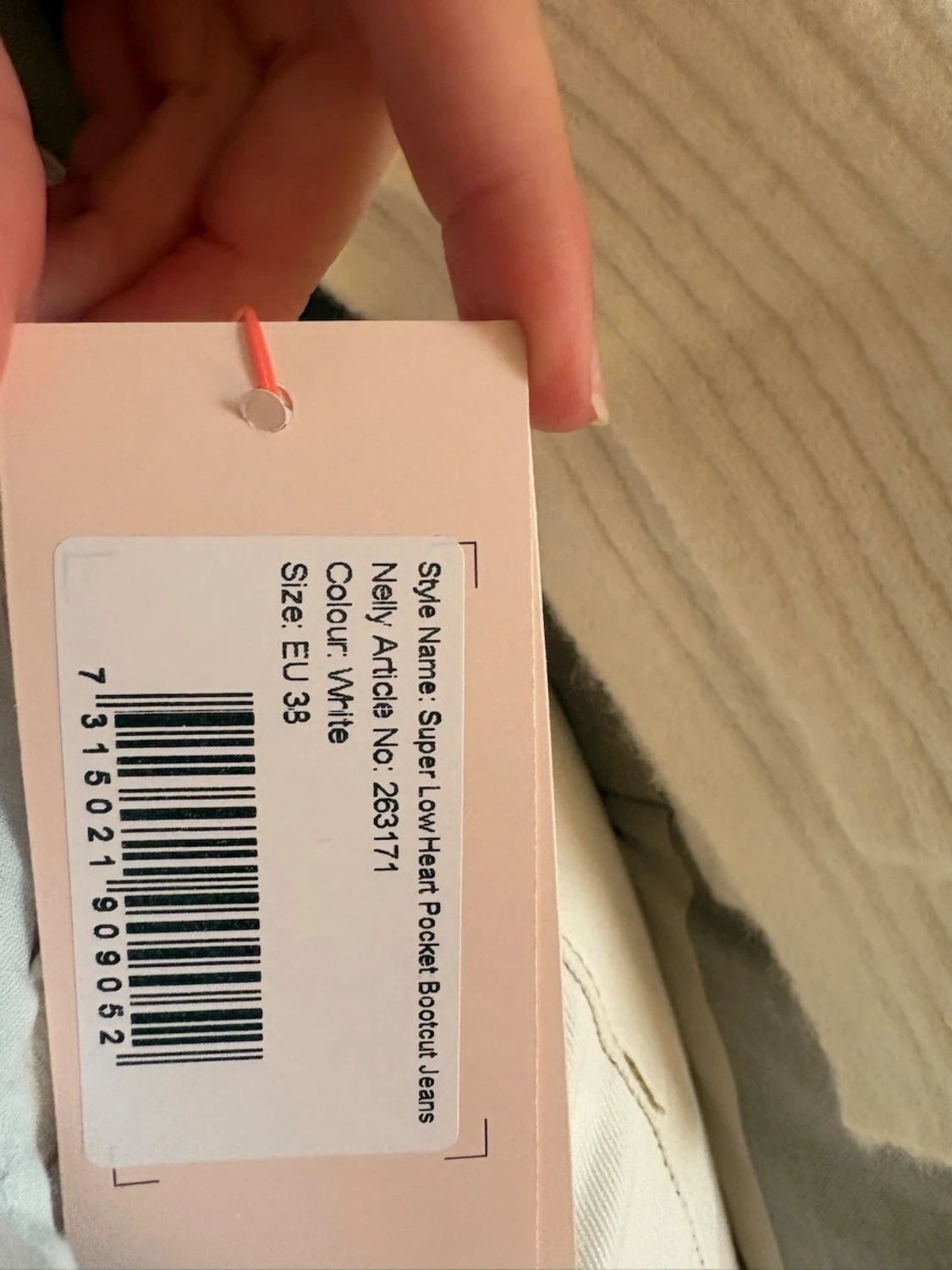 Vita bootcut jeans med låg midja - 2