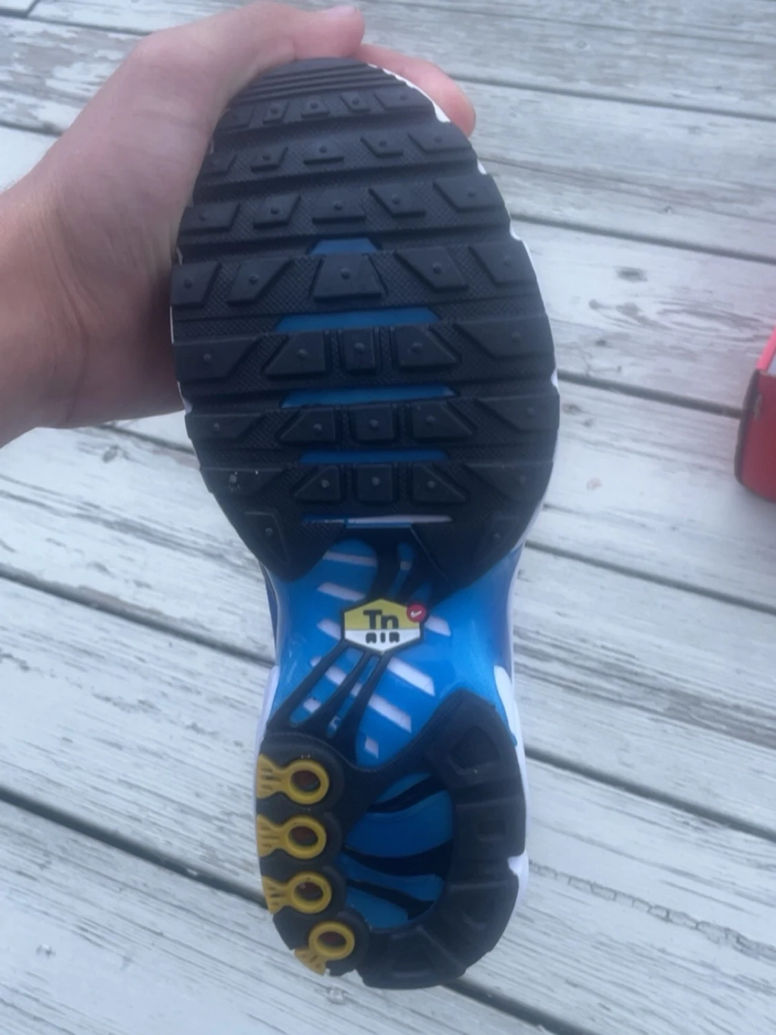 Nike Air Max Plus blå och vita sneakers - 2